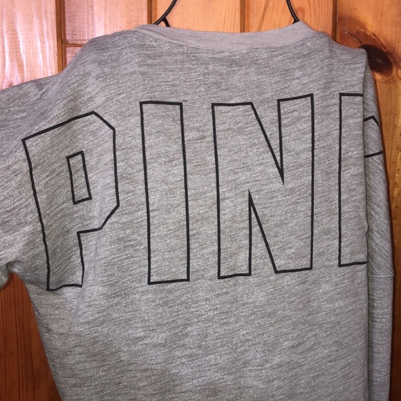 Pink Victoria’s Secret oversized crew neck sweatshirt size XS comfy causal top - Picture 7 of 7